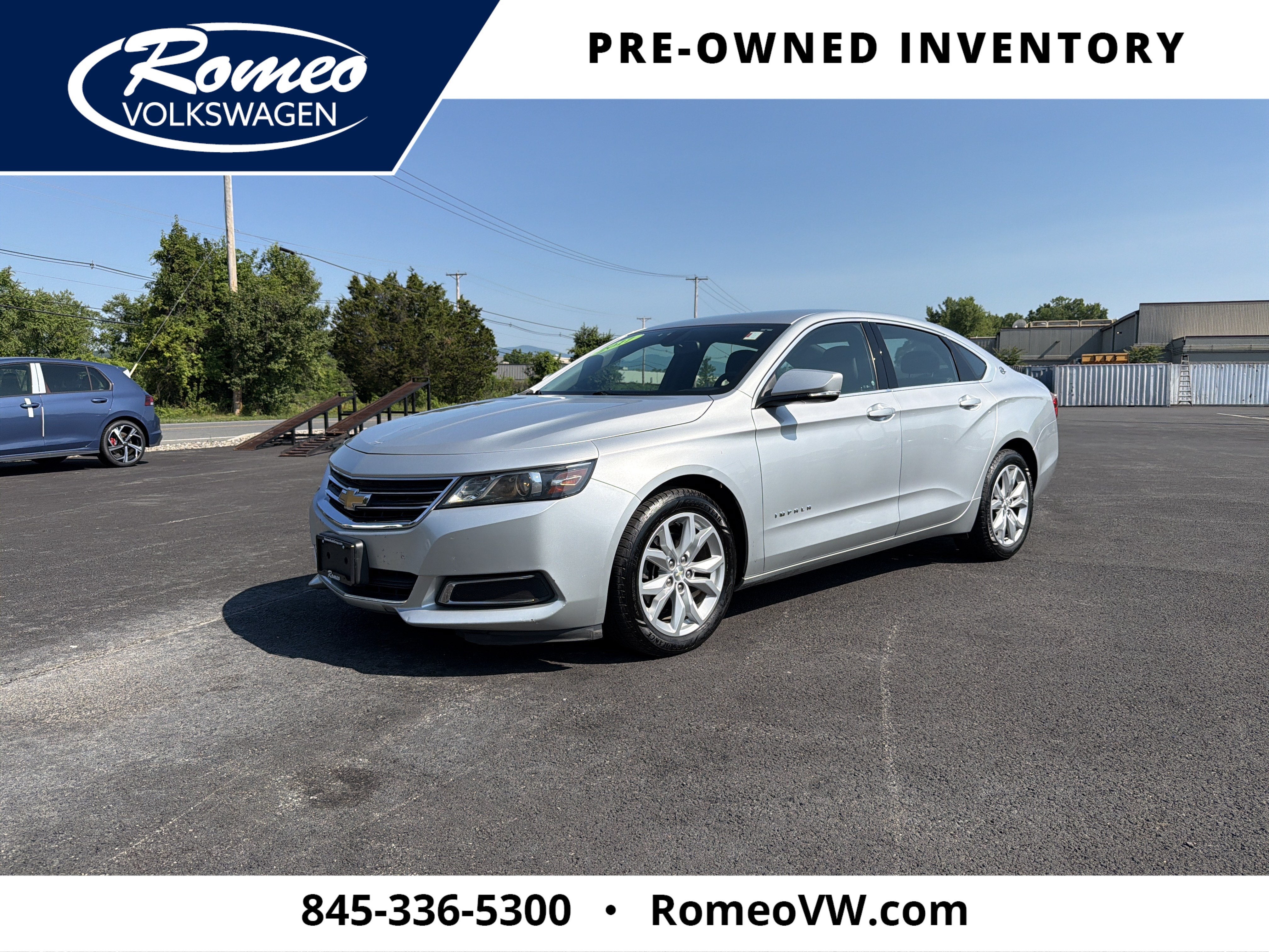 2017 Chevrolet Impala LT 1LT in Silver Ice Metallic — front three-quarter view