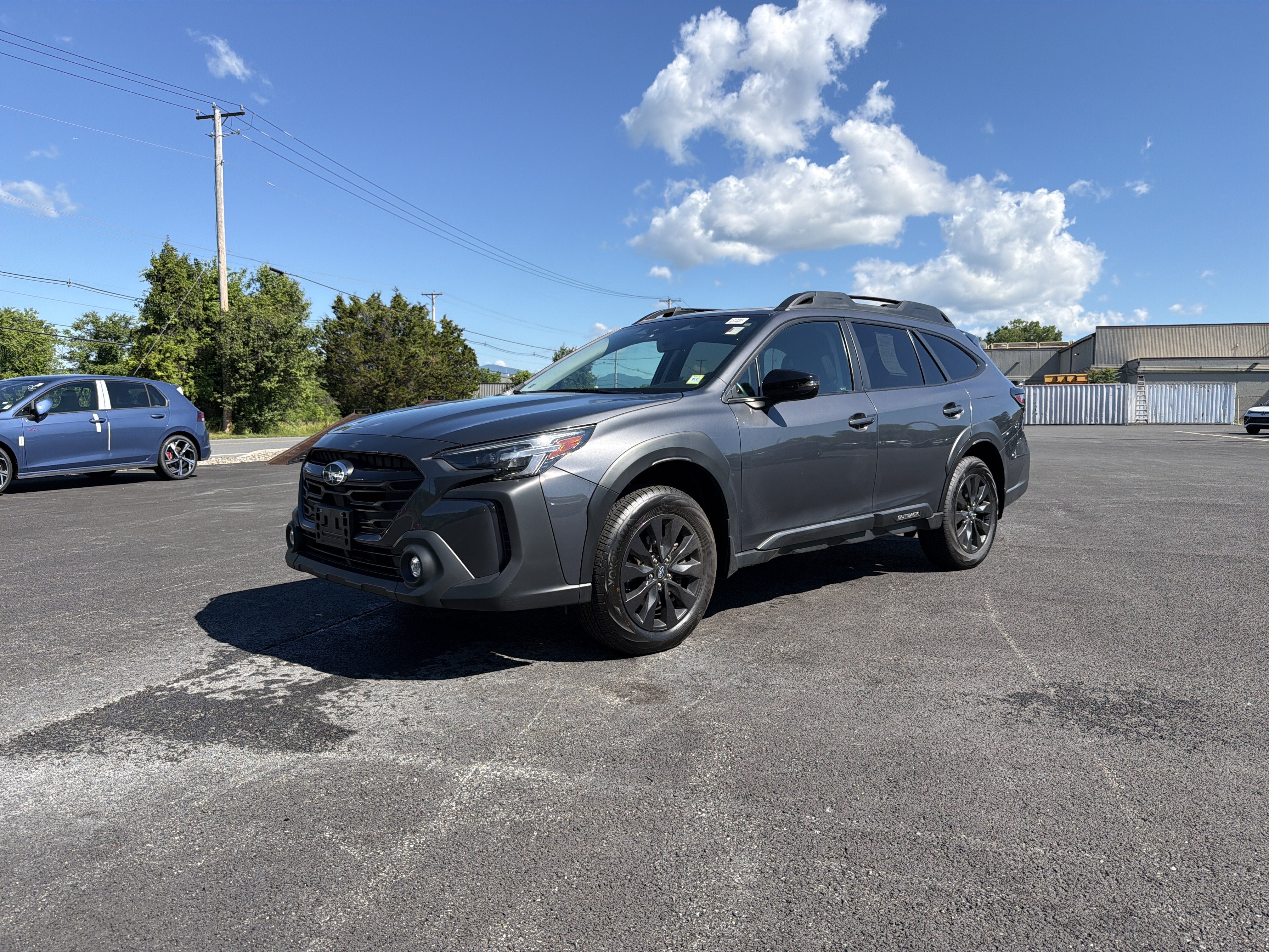 2023 Subaru Outback Onyx Edition in Magnetite Gray Metallic — front three-quarter view